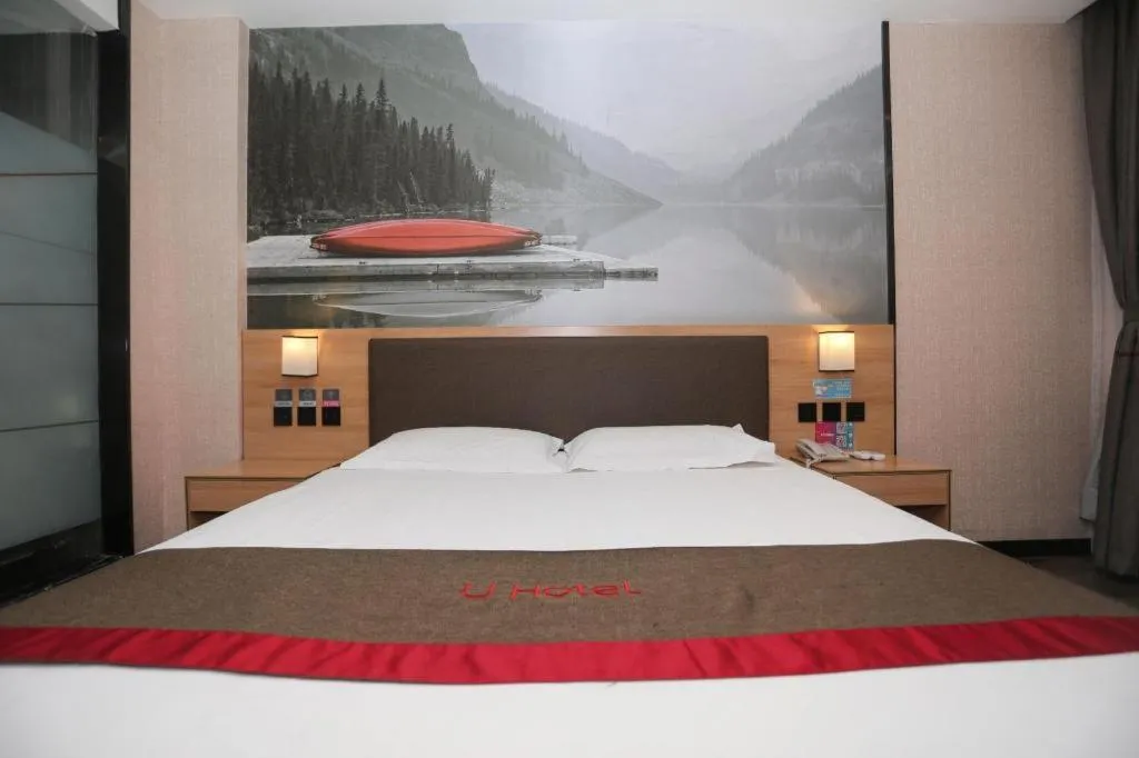 Bed in Thank Inn Hotel Hebei Hengshui Development Zone Baoyun Street Hengbai