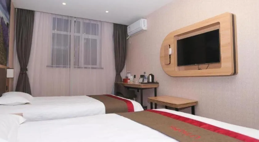 Bed in Thank Inn Hotel Hebei Hengshui Development Zone Baoyun Street Hengbai