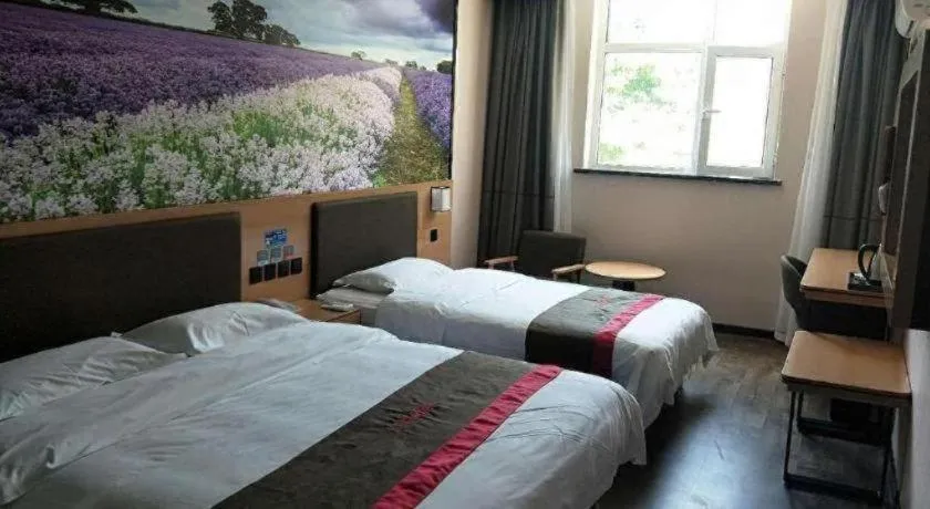 Bed in Thank Inn Hotel Hebei Hengshui Development Zone Baoyun Street Hengbai