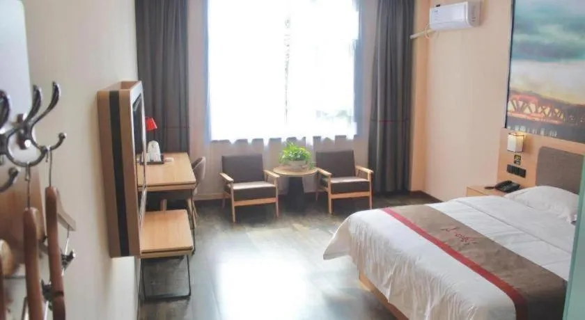 Bed in Thank Inn Hotel Hebei Hengshui Development Zone Baoyun Street Hengbai