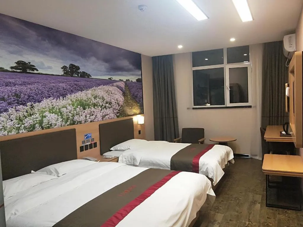 Bed in Thank Inn Hotel Hebei Hengshui Development Zone Baoyun Street Hengbai