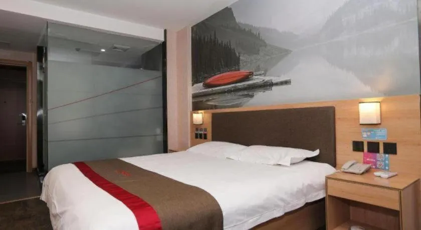 Bed in Thank Inn Hotel Hebei Hengshui Development Zone Baoyun Street Hengbai