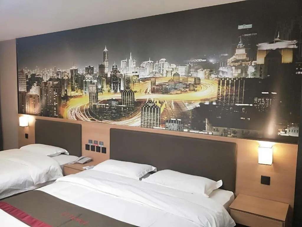 Bed in Thank Inn Hotel Hebei Hengshui Development Zone Baoyun Street Hengbai