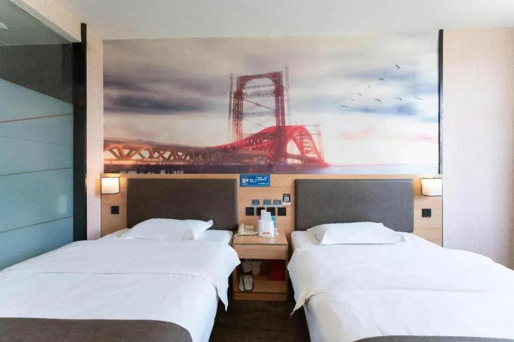 Bed in Thank Inn Hotel Hebei Hengshui Development Zone Baoyun Street Hengbai