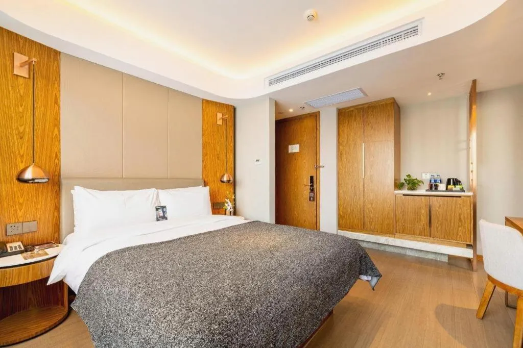 Bed in Yitel Collection Shenyang Hunnan Olympic Sports Center Caixia Street Metro Station