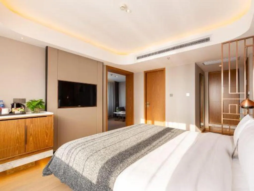 Bed in Yitel Collection Shenyang Hunnan Olympic Sports Center Caixia Street Metro Station