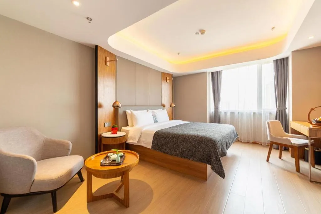 Bed in Yitel Collection Shenyang Hunnan Olympic Sports Center Caixia Street Metro Station