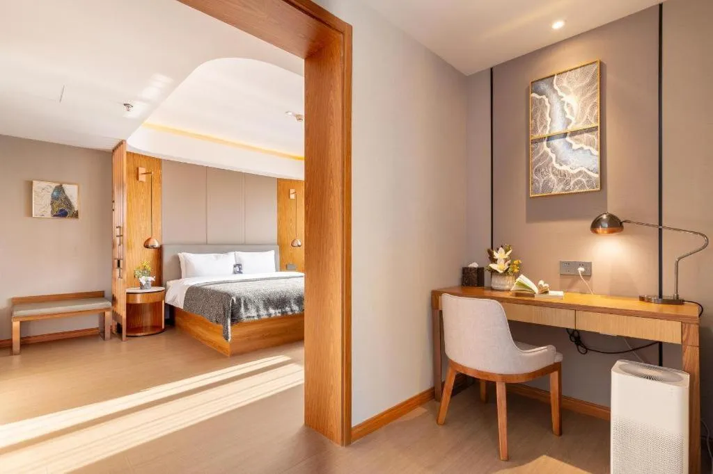 Bed in Yitel Collection Shenyang Hunnan Olympic Sports Center Caixia Street Metro Station