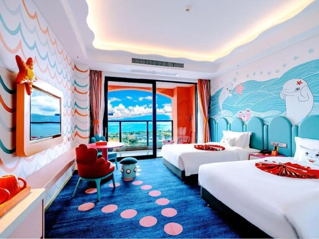 Bed in Dolphin Bay Hotel