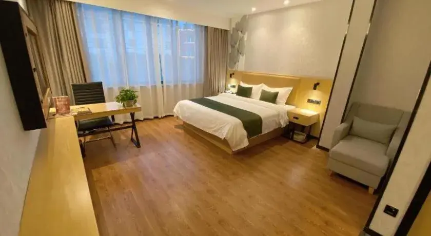 Bed in GreenTree Inn Ganzhou Gan County Bus Station Bed in GreenTree Inn Ganzhou Gan County Bus Station