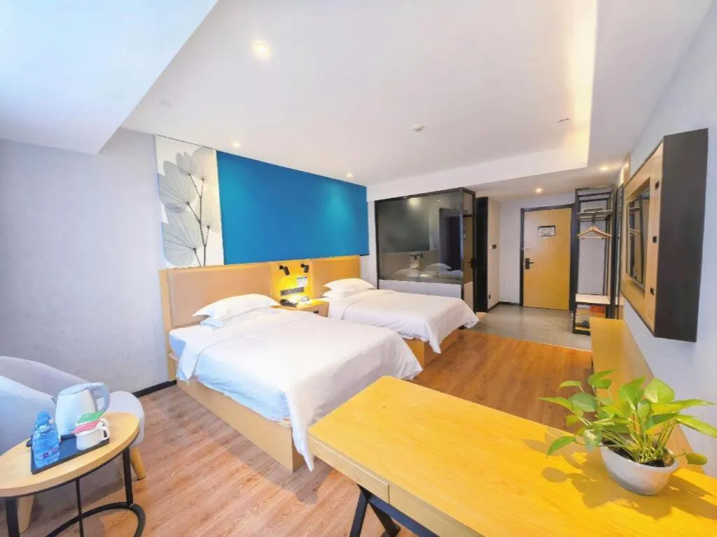 Bed in GreenTree Inn Ganzhou Gan County Bus Station