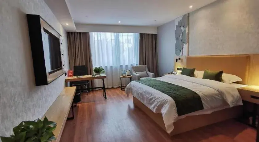 Bed in GreenTree Inn Ganzhou Gan County Bus Station Bed in GreenTree Inn Ganzhou Gan County Bus Station