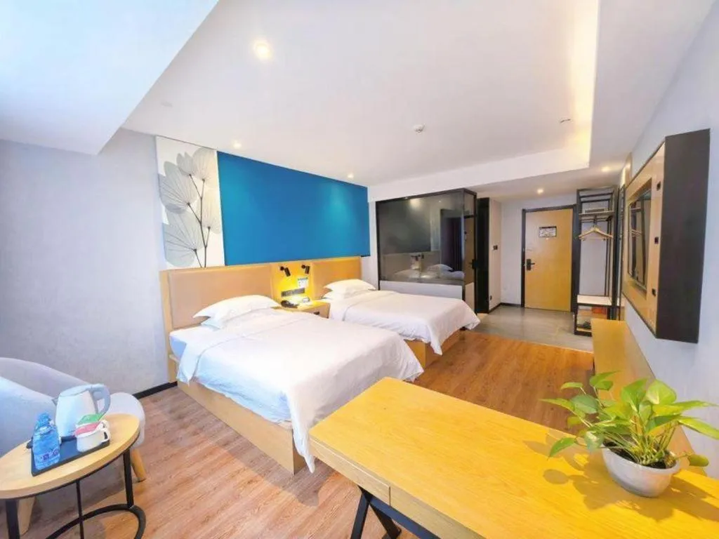 Bed in GreenTree Inn Ganzhou Gan County Bus Station