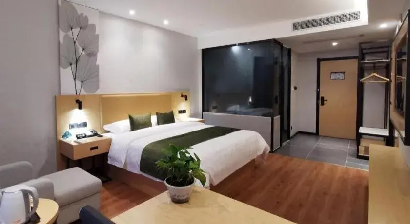 Bed in GreenTree Inn Ganzhou Gan County Bus Station Bed in GreenTree Inn Ganzhou Gan County Bus Station