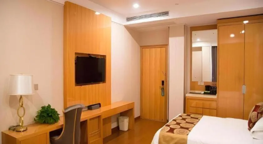 Bed in GreenTree Inn Wuxi Xinwu District Meicun Town Taibo Avenue