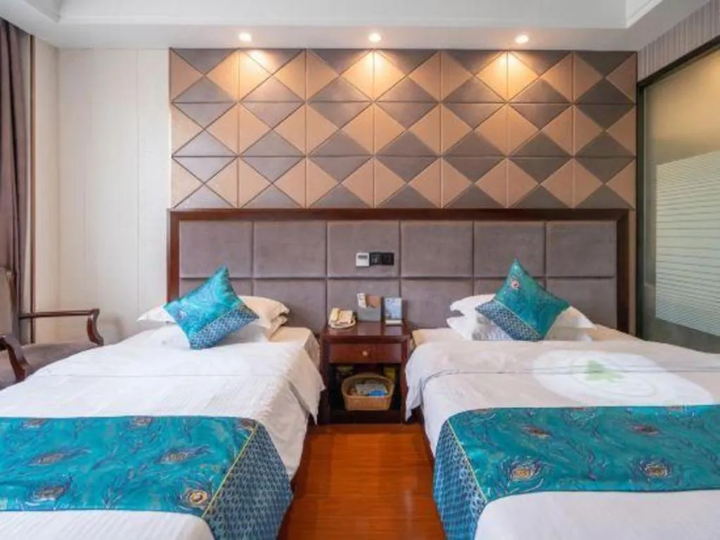 Bed in GreenTree Inn Wuxi Xinwu District Meicun Town Taibo Avenue