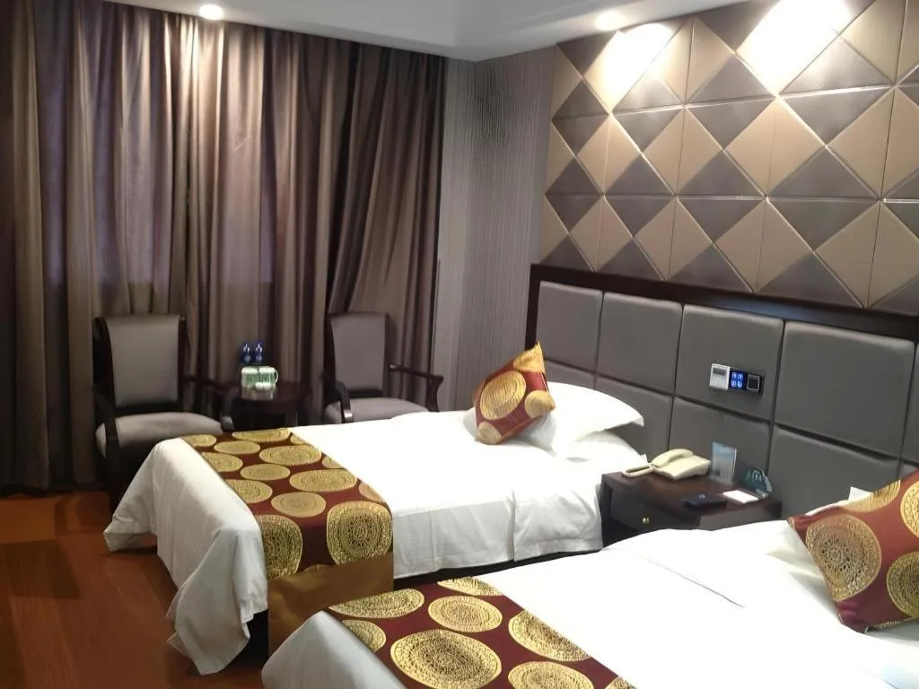 Bed in GreenTree Inn Wuxi Xinwu District Meicun Town Taibo Avenue