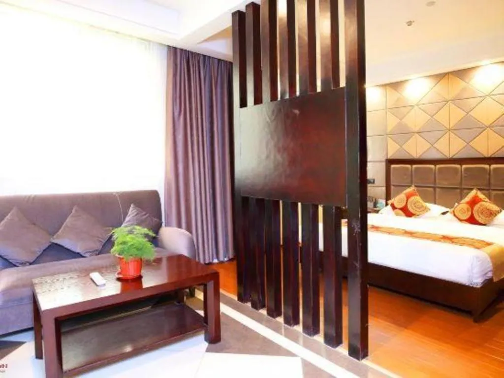 Bed in GreenTree Inn Wuxi Xinwu District Meicun Town Taibo Avenue
