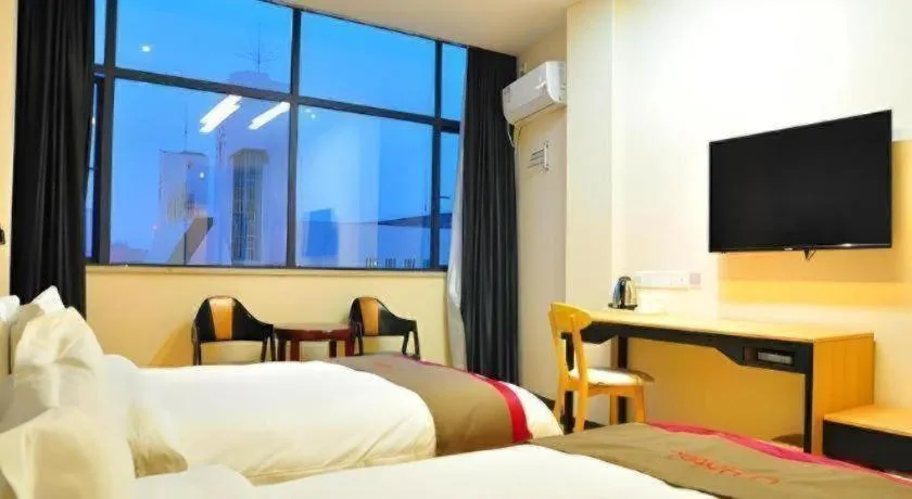 Bed in Thank Hotel Jiangxi Jiujiang Lianxi District Railway Station Square