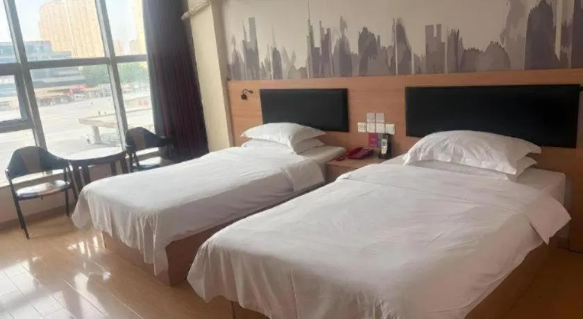 Bed in Thank Hotel Jiangxi Jiujiang Lianxi District Railway Station Square