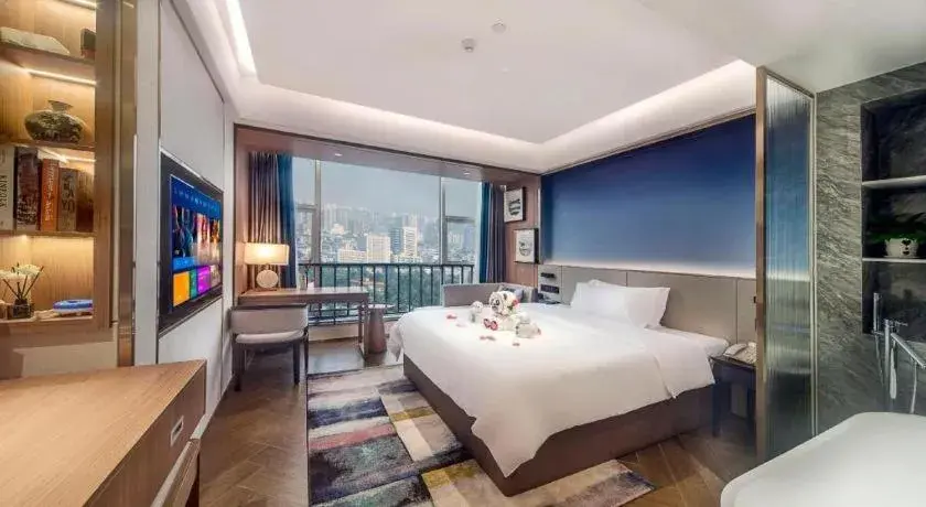 Bed in Xinyuan Hot Spring Hotel Bed in Xinyuan Hot Spring Hotel