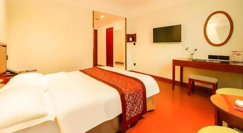 Bed in GreenTree Inn Suzhou Wuzhong Bed in GreenTree Inn Suzhou Wuzhong