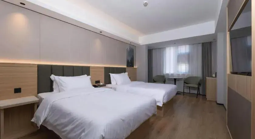 Bed in GreenTree Inn Suzhou Wuzhong Bed in GreenTree Inn Suzhou Wuzhong