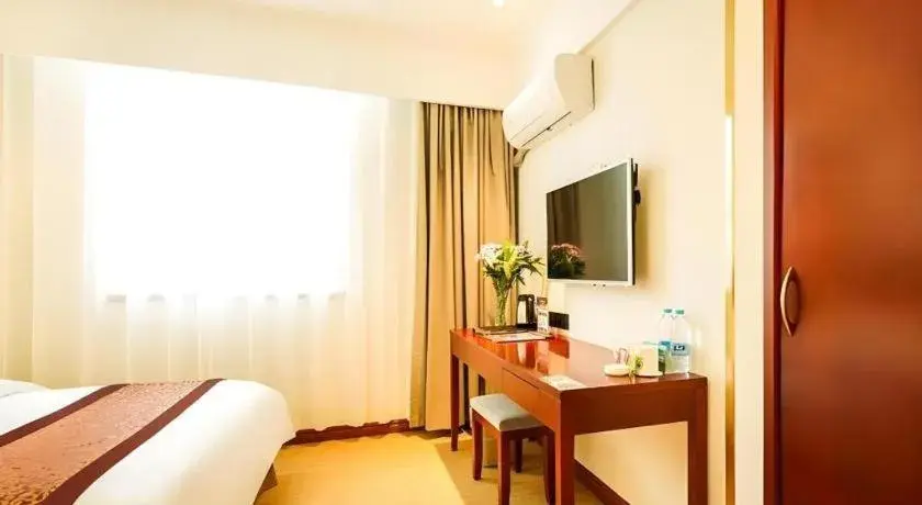 Bed in GreenTree Inn Suzhou Wuzhong Bed in GreenTree Inn Suzhou Wuzhong