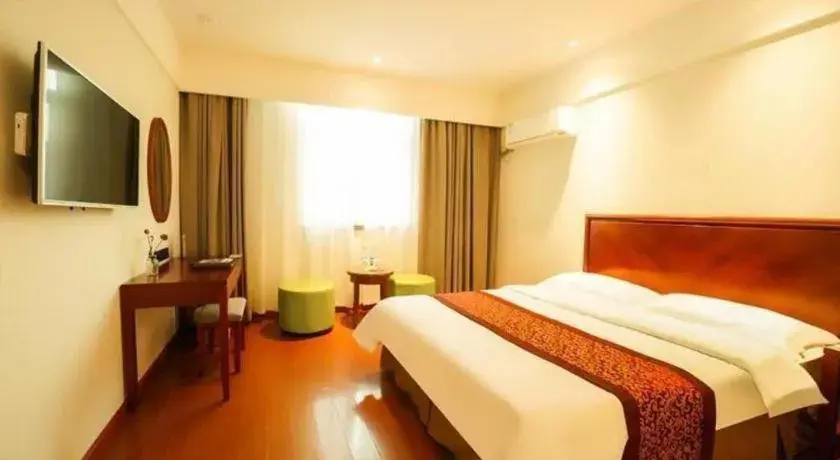 Bed in GreenTree Inn Suzhou Wuzhong Bed in GreenTree Inn Suzhou Wuzhong