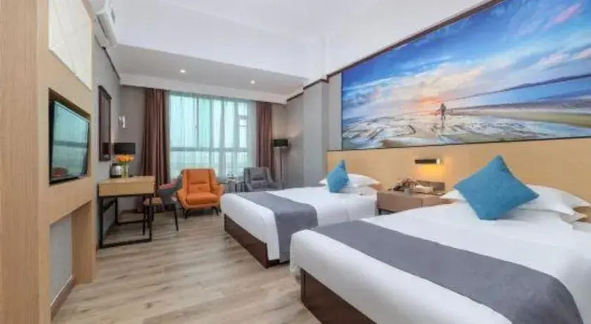 Bed in GreenTree Inn Zhongshan Nanlang Metro Station Branch Bed in GreenTree Inn Zhongshan Nanlang Metro Station Branch