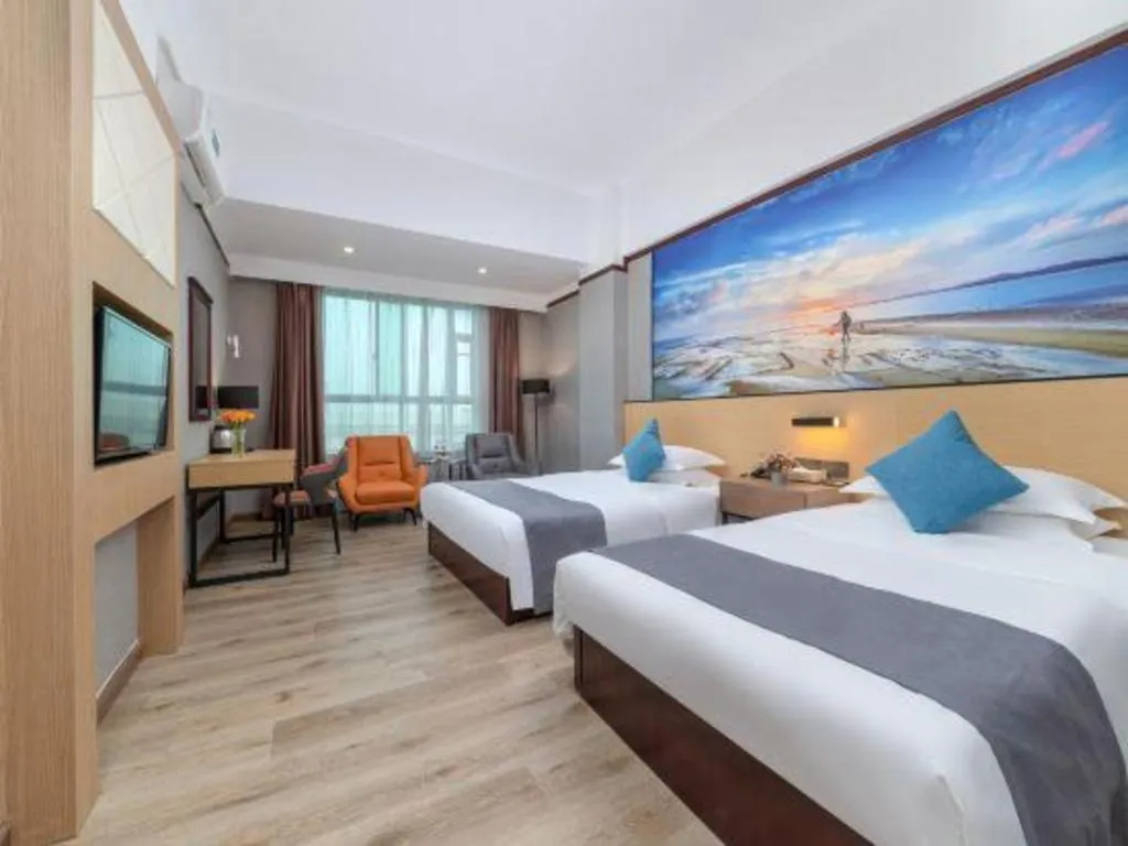 Bed in GreenTree Inn Zhongshan Nanlang Metro Station Branch