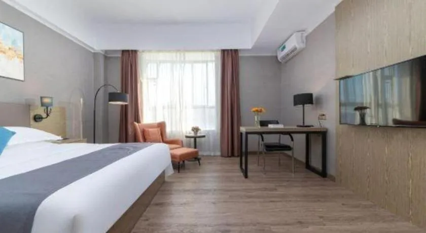 Bed in GreenTree Inn Zhongshan Nanlang Metro Station Branch