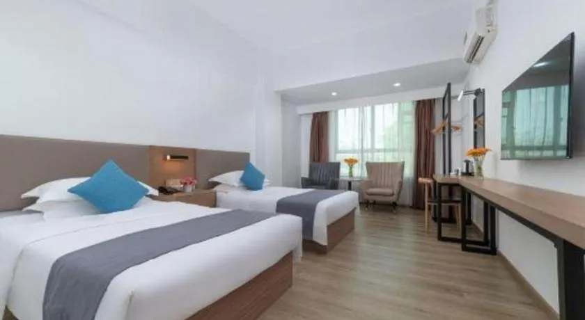 Bed in GreenTree Inn Zhongshan Nanlang Metro Station Branch