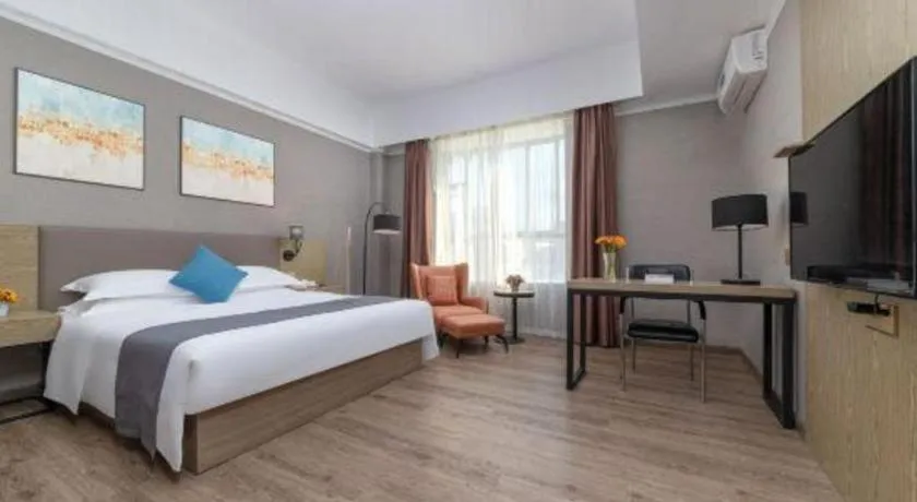 Bed in GreenTree Inn Zhongshan Nanlang Metro Station Branch