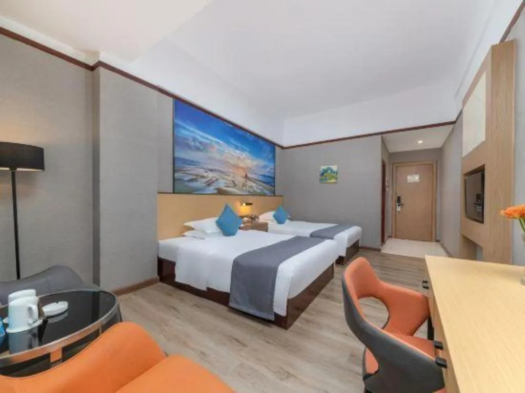 Bed in GreenTree Inn Zhongshan Nanlang Metro Station Branch