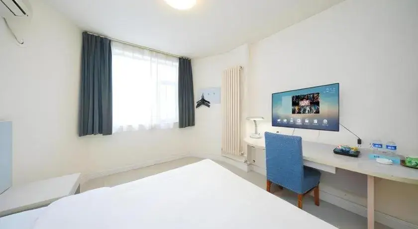 Bed in Jinjiang Inn Qingdao Wuxi Square Nanjing Road Metro Station Bed in Jinjiang Inn Qingdao Wuxi Square Nanjing Road Metro Station