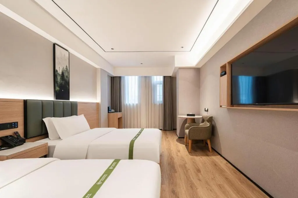 Bed in GreenTree Inn Bengbu Huaihe Walking Street