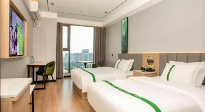 Bed in GreenTree Inn Bengbu Huaihe Walking Street Bed in GreenTree Inn Bengbu Huaihe Walking Street