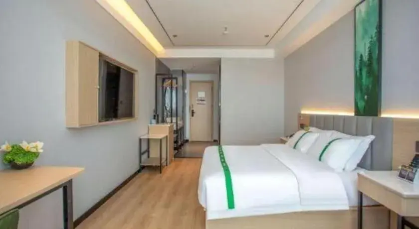 Bed in GreenTree Inn Bengbu Huaihe Walking Street Bed in GreenTree Inn Bengbu Huaihe Walking Street