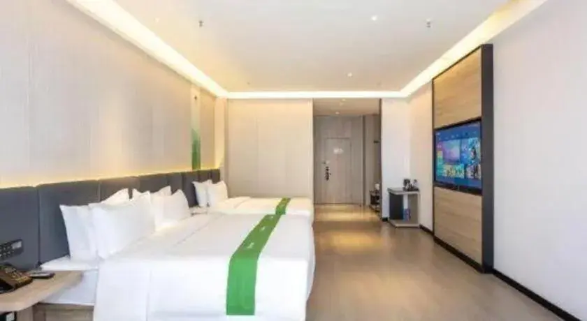 Bed in GreenTree Inn Bengbu Huaihe Walking Street Bed in GreenTree Inn Bengbu Huaihe Walking Street