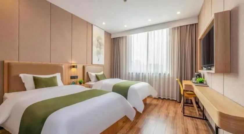 Bed in GreenTree Inn Jining Jianshe Road Hotel Bed in GreenTree Inn Jining Jianshe Road Hotel