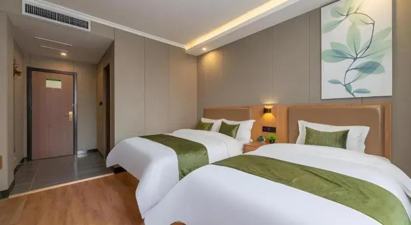 Bed in GreenTree Inn Jining Jianshe Road Hotel Bed in GreenTree Inn Jining Jianshe Road Hotel