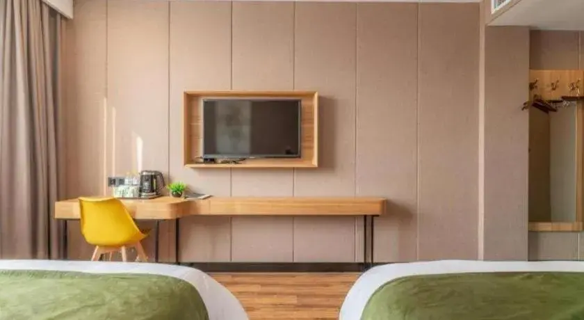 Bed in GreenTree Inn Jining Jianshe Road Hotel Bed in GreenTree Inn Jining Jianshe Road Hotel