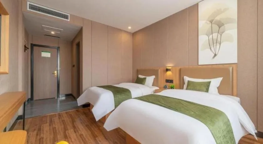Bed in GreenTree Inn Jining Jianshe Road Hotel