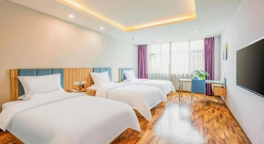 Bed in Shanshui Trend Hotel Beijing International Airport Branch