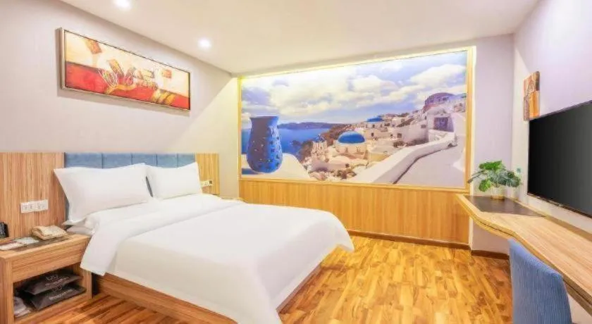 Bed in Shanshui Trend Hotel Beijing International Airport Branch