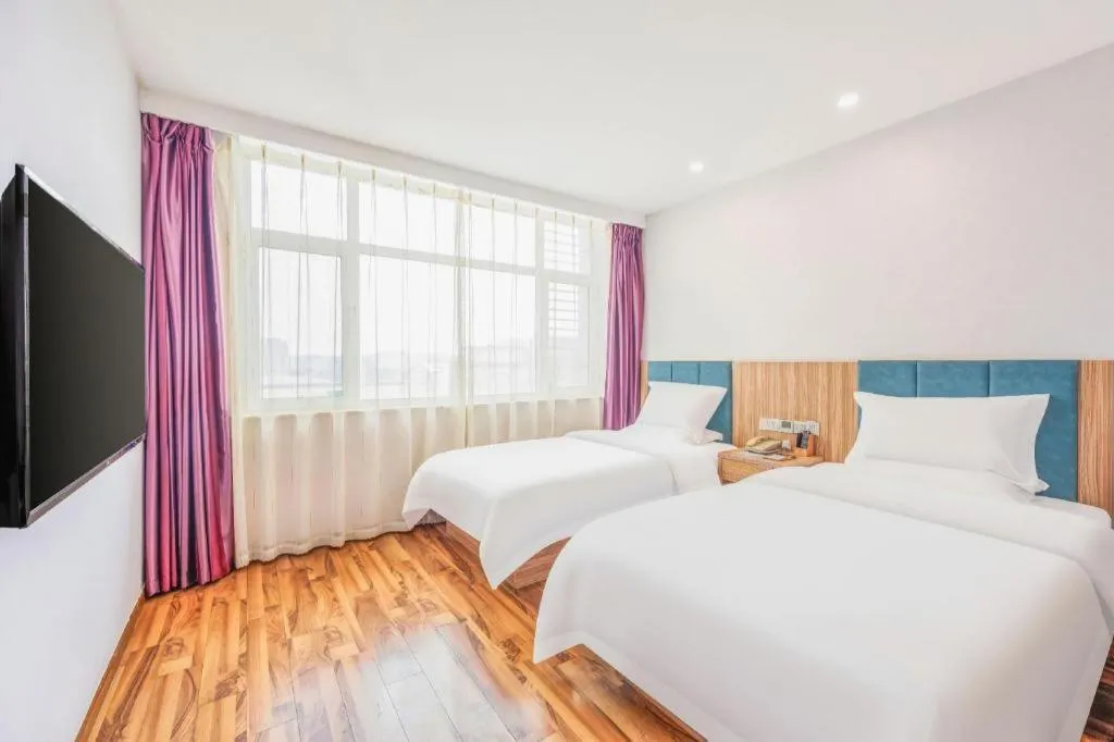 Bed in Shanshui Trend Hotel Beijing International Airport Branch