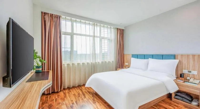 Bed in Shanshui Trend Hotel Beijing International Airport Branch