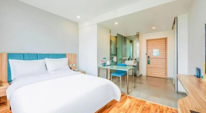 Bed in Shanshui Trend Hotel Beijing International Airport Branch