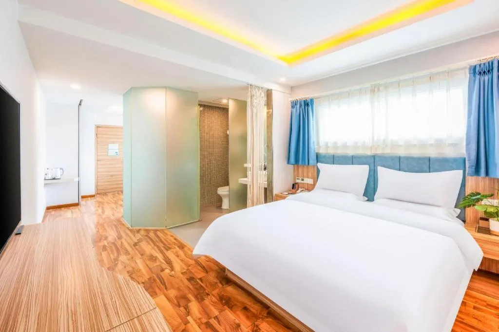 Bed in Shanshui Trend Hotel Beijing International Airport Branch